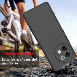QWYJ Funda para Vivo V40 Lite 5G Case Protectora de TPU Suave Ultrafina Matte Minimalista Carcasa para Vivo V40 Lite 5G Funda Liso(Negro)