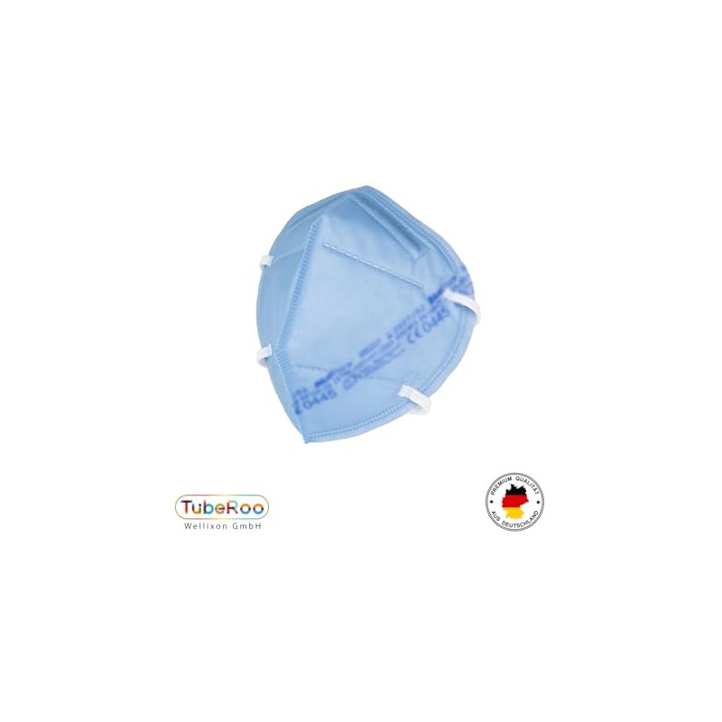 TubeRoo FFP2 Mask Light Blue Pastel Blue Pack of 10