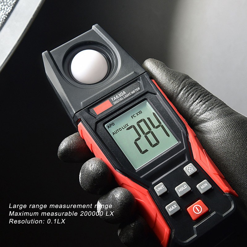 Digital Illuminometer High Accuracy 200000 LX Range 0.1LX Resolution Luxmeter