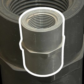 LASCO Spears 1" Inch Coupling SLIP X FPT  | PVC1 SCH80 D2464 PVC Female NPT SXF 1 Inch