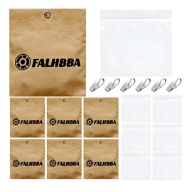 6 Pack Outdoor Curtain Weights 27oz Outdoor Curtain Weights Bags Weighted Bottom Drapery Weights with Metal Clips Windproof Sandbag for Patio,Pergola,Cabana,Gazebo(Brown)