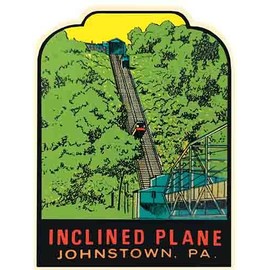 Inclined Plane Johnstown PA Pennsylvania Vintage Travel Decal Sticker Souvenir Skateboard Laptop