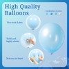 Blue and White Balloons,65pcs 12inch Metallic Chrome Blue Pearl Blue