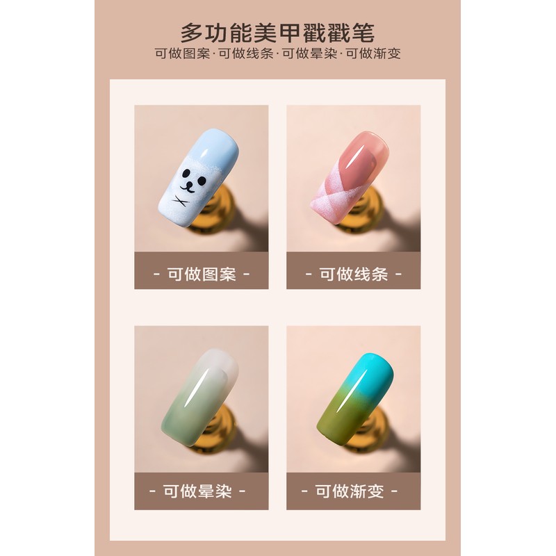Ready Stock Nail Art Color Gradient Bloom Design Drawing Painting