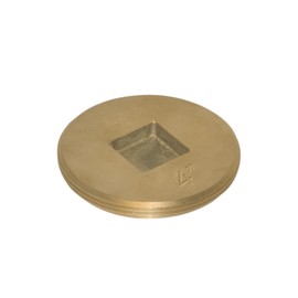 Eastman 4 Inch Cast Brass Cleanout Plug, Countersunk Design for Flush Fit, 42035
