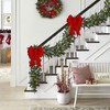 Satenwie Red Christmas Bows Large Velvet Bow for Wreaths, Tree,