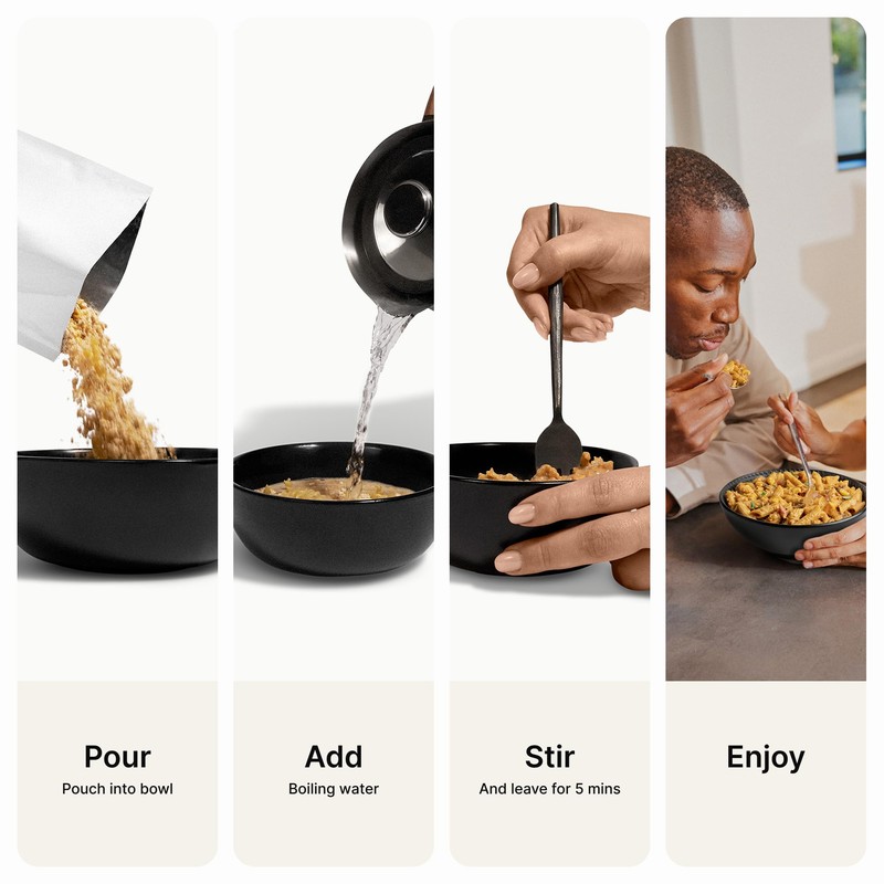 Huel Hot & Savoury Meal Packs, Pasta Bolognese, 7 Meals,