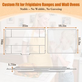 Air Fryer Tray for Frigidaire, Amana 30 inch Gas Range Oven, Air Fryer Basket Tray Set for Frigidaire Wall Ovens Ranges, Universal Stainless Steel Air Fryer Tray, Mesh Air Fryer Basket for Gas Grill