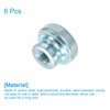 sourcing map Knurled Thumb Nuts, 6Pcs M10 Carbon Steel Nut