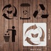 FINGERINSPIRE 4pcs Recycle Logo Stencil 11.8x11.8inch Trash Can Signs Drawing