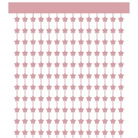 PATIKIL 3 Pack Party Backdrop Decoration, 1mx2m Star Tinsel Streamer Foil Fringe Curtain Streamers for Parties Backdrop Decoration Christmas Wedding Birthday Photo Booth,Rose Gold