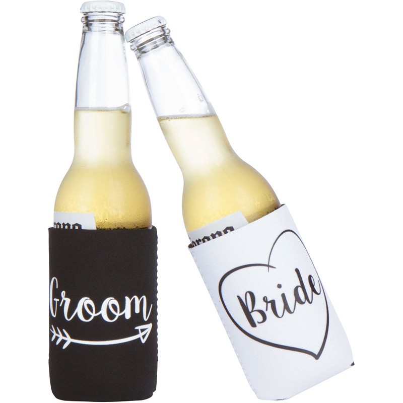 Cute Wedding Gifts - Bride and Groom Novelty Can Cooler