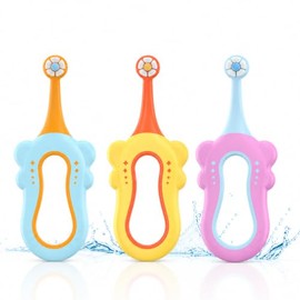 Juego de 3 Cepillo de Dientes para BEbe, Cepillo de Dientes Entrenamiento para Bebés, Suave para Primeros Dientes Bebé, sin BPA, 0-3 Años