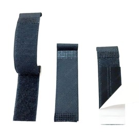 Cord Buckle Fasteners Hook and Loop - 3.6'' x 1'' - 10 Pieces - Color: Black