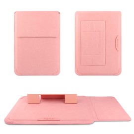 HoYiXi 15 16 Inch Laptop Sleeve Case Leather Bag for Mac Pro 16 2021 & 2019/ASUS Vivobook 15/ MateBook D15/HP 15.6" PC/Mac Pro 15/Surface Laptop 3/Dell/IdeaPad, Pink
