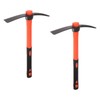 HARFINGTON 2pcs Pick Mattock Hoe, 15 inch Steel Forged Weeding