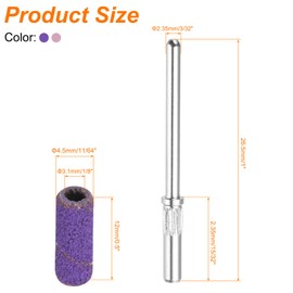 HARFINGTON 50pcs Small Sanding Bands for Nail Drill, 150#,240# Grit Sanding Band with 3.1mm Mandrel, Mini Drill Bits Nail Tech File for Acrylic Gel Nail Shaping Polishing