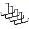 Romorgniz 4 Sets Overhead Garage Storage Rack, Utility Hooks &