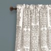 Lush Decor, Gray Evelyn Medallion Light Filtering Window Curtain Panel