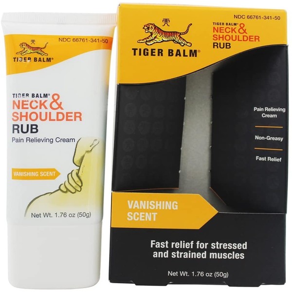 Tiger Balm Neck & Shoulder Rub Vanishing Scent 1.76 Oz (Pack Of 8)
