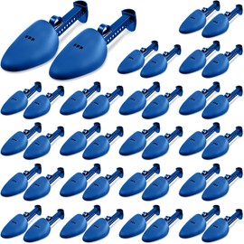Honeydak 20 Pairs Plastic Shoe Stretcher Adjustable Shaper Stretchers Portable Shoe Trees Shoes Boot Holder for Men Women(Men Style,Bright Blue)