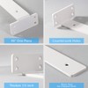 6 Inch Floating Shelf Brackets White, Hidden Invisible L Shelves