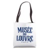 Louvre Museum Paris Navy Blue Print Tote Bag