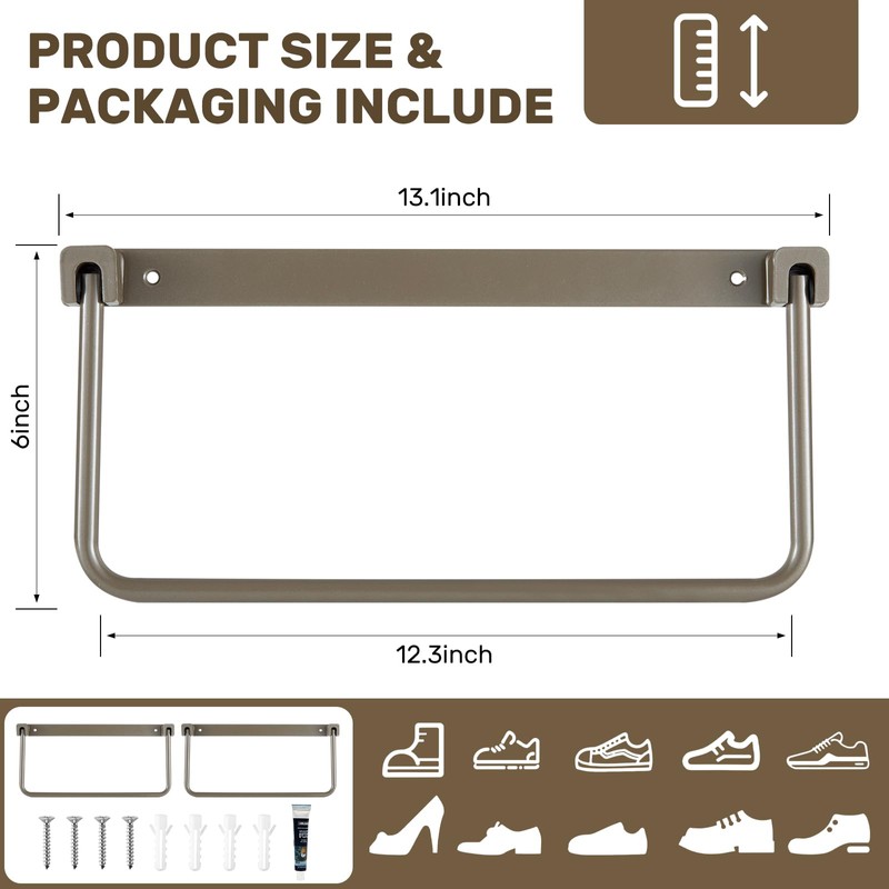 BOYISEN RV Shoe Storage Rack, Foldable Save Space Camper Shoe