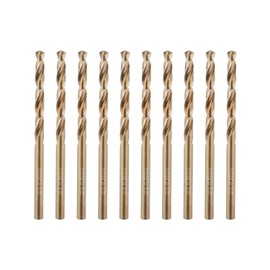 Duraherra Cobalt Drill Bits Set 3mm 10-Pieces, M35 HSS Metric Jobber Drill Bit Set with Plastic Case for Stainless Steel, Metal, Aluminium, Tile, Wood, Plastic and Iron