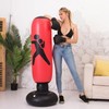 1.6M Freestanding Inflatable Kickboxing Punching Bag for Home Training Yellow