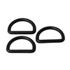 Emptty 20PCS Black Multi-Purpose Plastic 2.5cm D Ring D Shaped