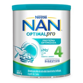 Nestlé Baby & Me Fórmula de Crecimiento Nan 4 Optipro, de 2 Años en Adelante, 1 Lata de 800G