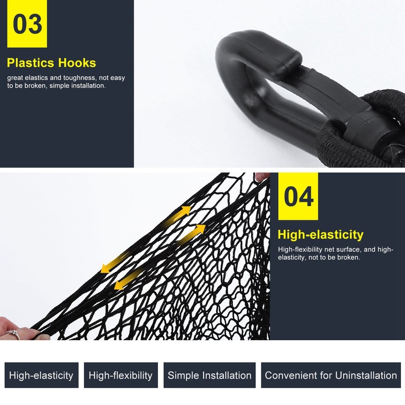 Haofy Cargo Net, 100 x 40CM Car Boot Net Adjustable