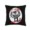 Getahead Cranium Mad Cat Throw Pillow, 16x16, Multicolor