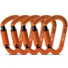 FVW 5 Pieces Heavy Duty Climbing Carabiners, 25KN UIAA Certified