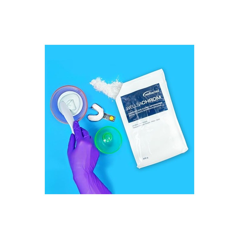 Wellsamed Wellsachrom Dental Alginate Quick Moulding Compound Powder 2 Minutes