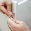Wokape 120Pcs 6 Sizes Metal Screw-in Square Bend Hooks Kit,
