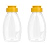 2Pcs Clear Plastic Honey Bottles Honey Squeeze Jar Empty Refillable