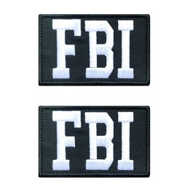 Antrix 2 Pcs Military Patch of F.B.I Hook and Loop Embroidered Emblem Tactical Police Patch for Kids Teens Children Adult Work Clothes Uniform School Bag Backpack Vest Police Dog Harness (FB I)