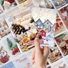 DEEPLAY Christmas Cards, Greeting Cards with Envelopes, Holographic Folding Christmas