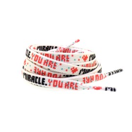 [Teeoff] Flat Printed Athletic Shoelaces Shoe Laces for Sneakers, White (Valentine Series)
