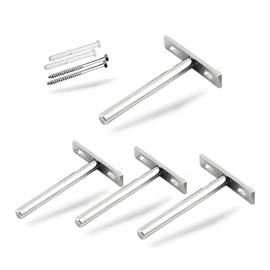 Regipro b Shelf Brackets, Set of 4, Floating Hidden Type for Shelves, Includes Dedicated Screws (4 x 5 inches)