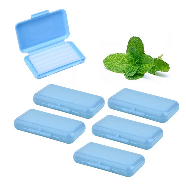 Angzhili 5 Boxes Orthodontic Wax, Relief Wax for Dental Brace Wearer and Patients for Oral Care (Mint Scent)