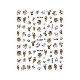 Generic Tiger Lion Print Tiger Scratch Claw Scars Nail Decal Stickers Xh855Sa Nail Wraps Art Stickers Manicure Supplies for Women for Home Nails Full Long Lasting Easy Apply and Remove