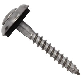 TWISTEC Plumbing Screws with Sealing Washer Stainless Steel A2 TX20 4.5 x 35 mm Pack of 200 for Corrugated Roof Construction, Wooden Constructions, Masonry, Carports, with Wall Roof Elements or