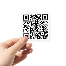 2 Rick Roll QR Code Vinyl Stickers Set - Prank Stickers 2"x2"