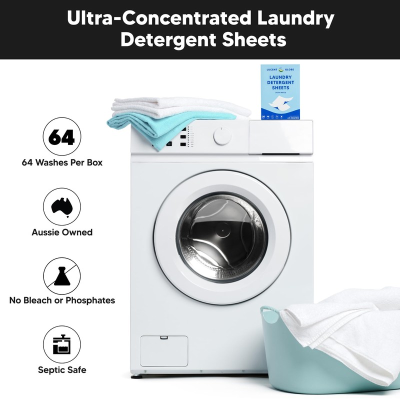 Lucent Globe Laundry Detergent Sheets - Pre-Measured Laundry Sheets -