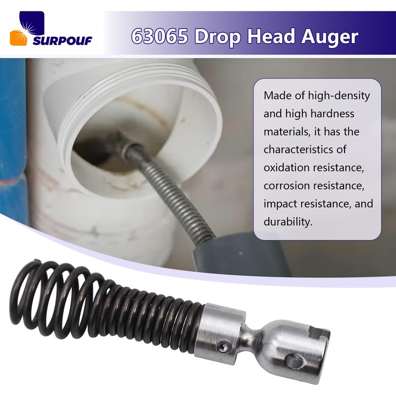 63065 Drop Head Auger T-217 4" for Ridgid K-40/45, K-50/K-3800/K-400、Steel