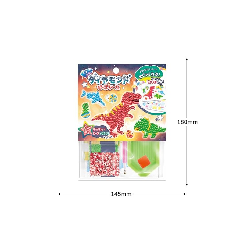 Coolia Craft Supplies Diamond Bead Sticker Dinosaur 06016