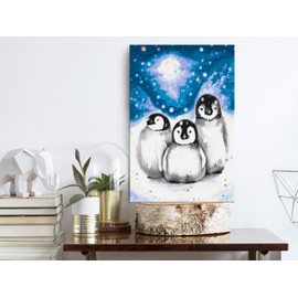 murando - Paint by Numbers Penguins Animals Winter 40 x 60 cm Painting Set with Wooden Frame on Canvas for Adults Children Painting Hand-Painted Kit DIY Gift Decoration n-A-1193-d-a